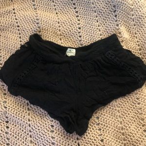 black oneill ruffle surf shorts